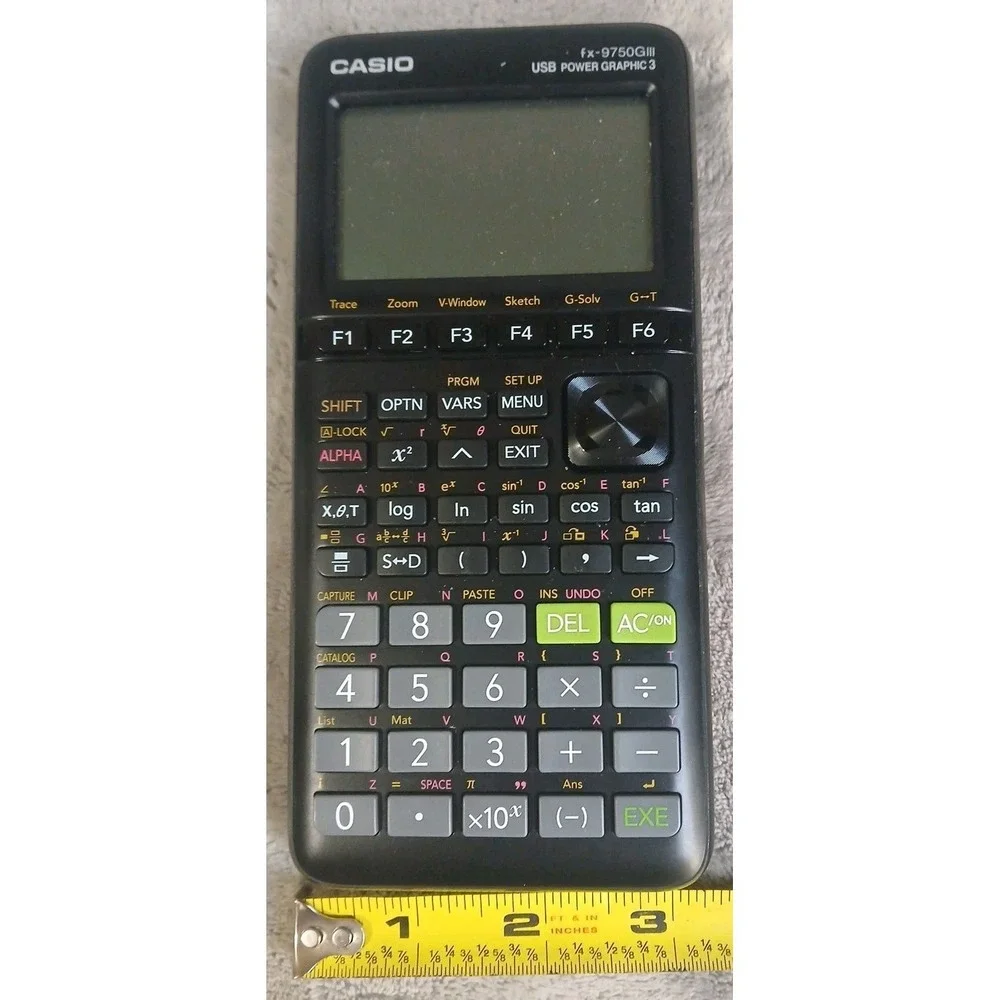 CASIO fx-9750GIII Graphing Calculator /Case Black USB Power Graphic 3 Working‎